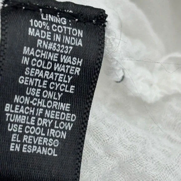 Tiered Dress SZ M White Maxi Beachy Smocked Ruffle Cottagecore Resort Fairycore - Picture 7 of 16